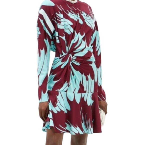 Stella McCartney Dresses & Skirts - Stella McCartney Size 42 Maisie Print Ruched Long Sleeve Dress 8 10 NWT $1950